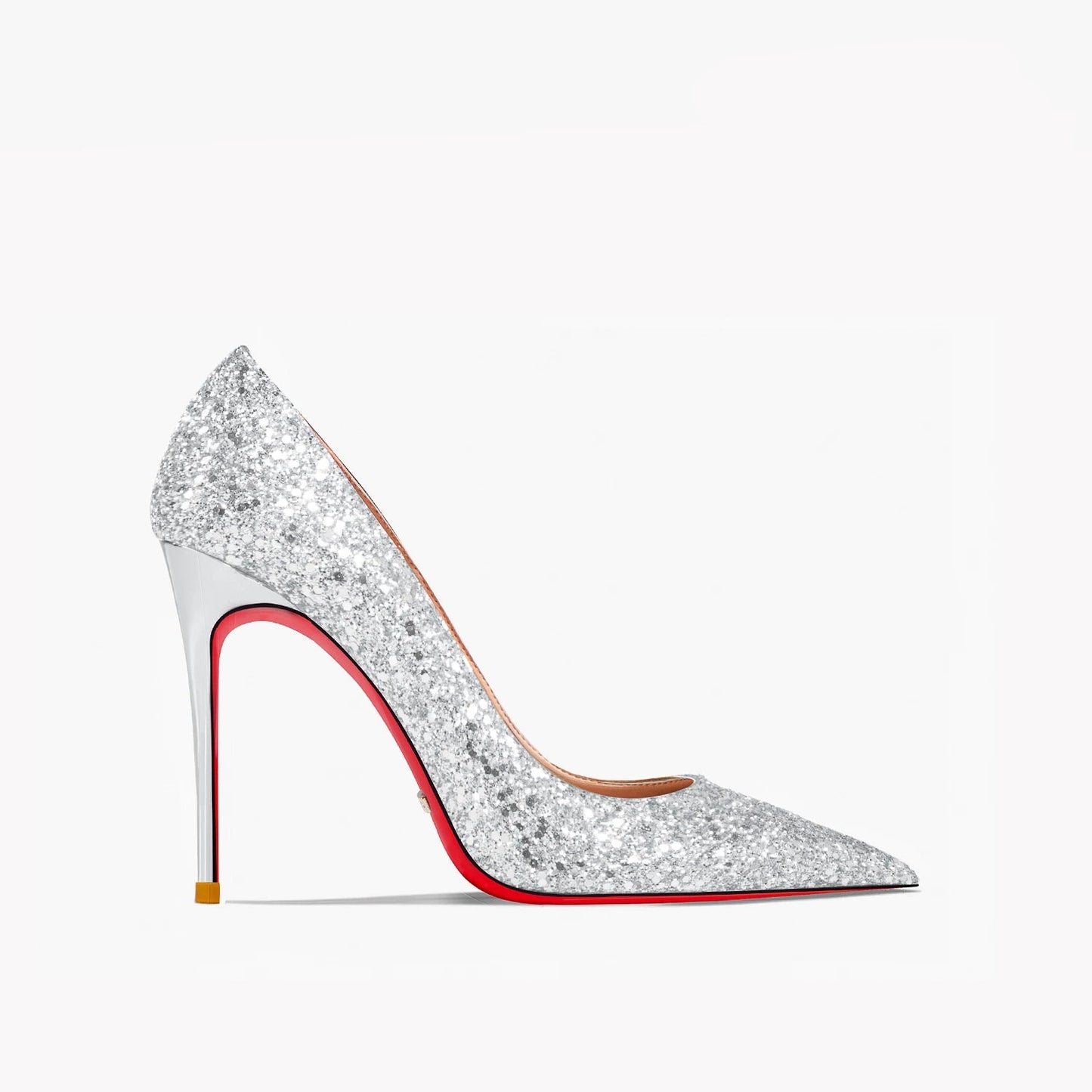 Luxury Women's Glitter Red Bottom High Heels with Pointed Toe - 80d3e6-0e.myshopify.com - Silver 10cm / 39 -  Silver 10cm