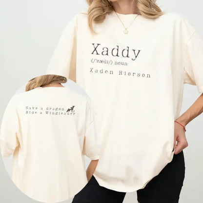 Vintage Xaden Riorson Fourth Wing "Xaddy" Book Boyfriend Women's Cotton T-Shirt - 80d3e6-0e.myshopify.com - Apricot / 4 -  Apricot