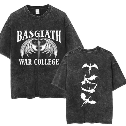 Fourth Wing Basgiath War College Double Sided Dragon Rider Vintage Unisex Shirt