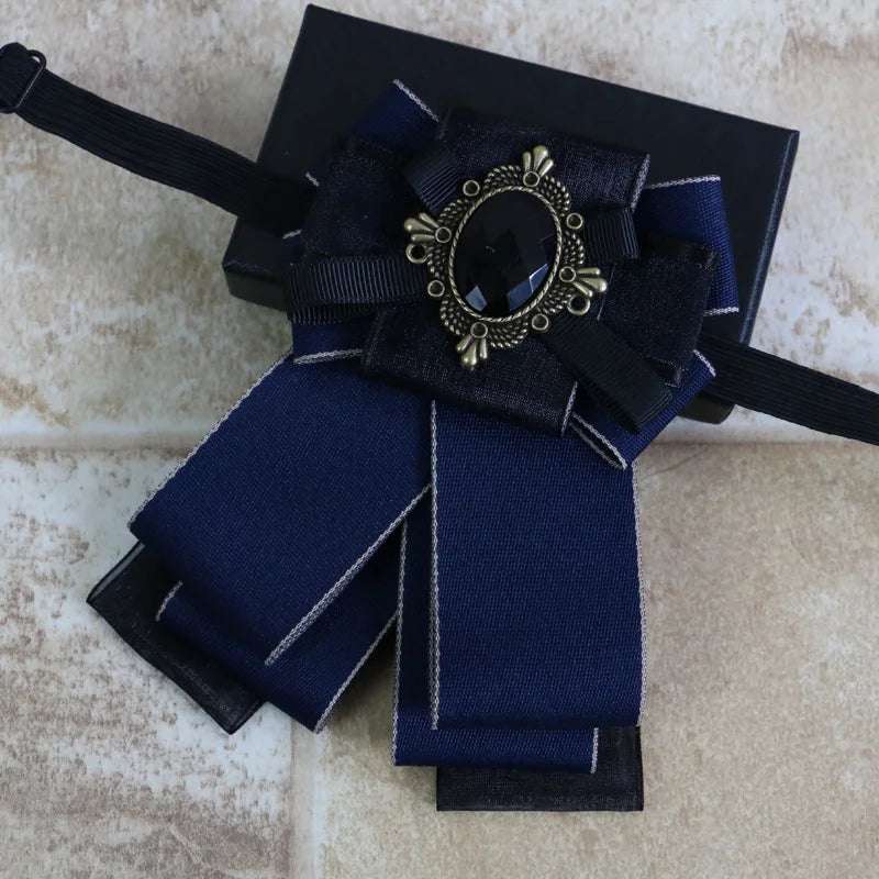 Vintage Baroque Men's Formal Ribbon Bowtie with Filigree Cabochon Rhinestone - 80d3e6-0e.myshopify.com - 10 -  10