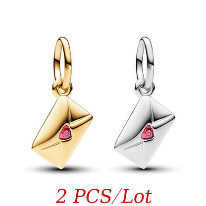 Pandora Replica Valentine's Love Letter Envelope Dangle Bracelet Charm - 80d3e6-0e.myshopify.com - Silver & Gold -  Silver & Gold