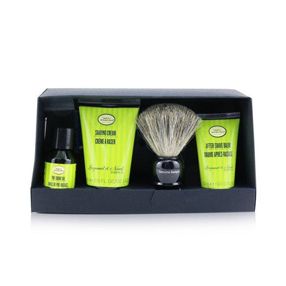 Shaving Kit - Bergamot & Neroli: Pre Shave Oil, Shave Cream & Cosmetic Bag - Lovez Aqua© - 