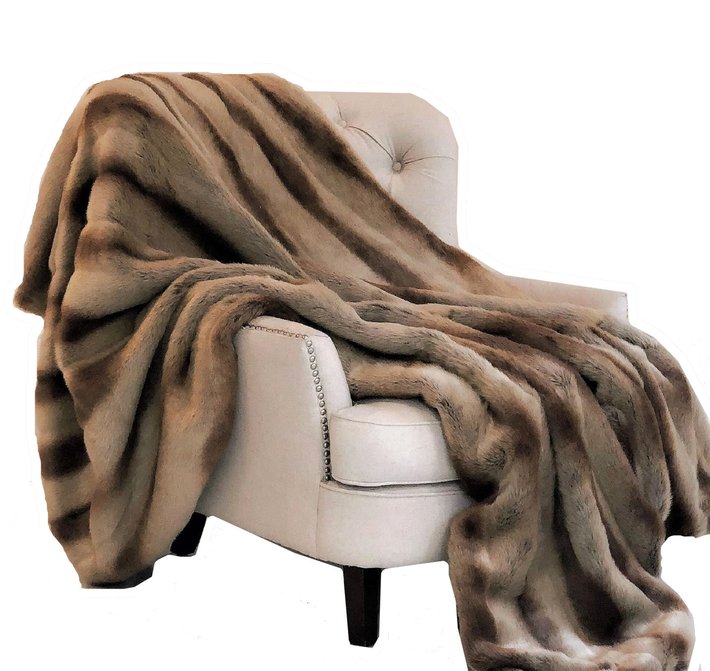 Sheared Faux Chinchilla Fur Luxury Throw Blanket - Lovez Aqua© - 