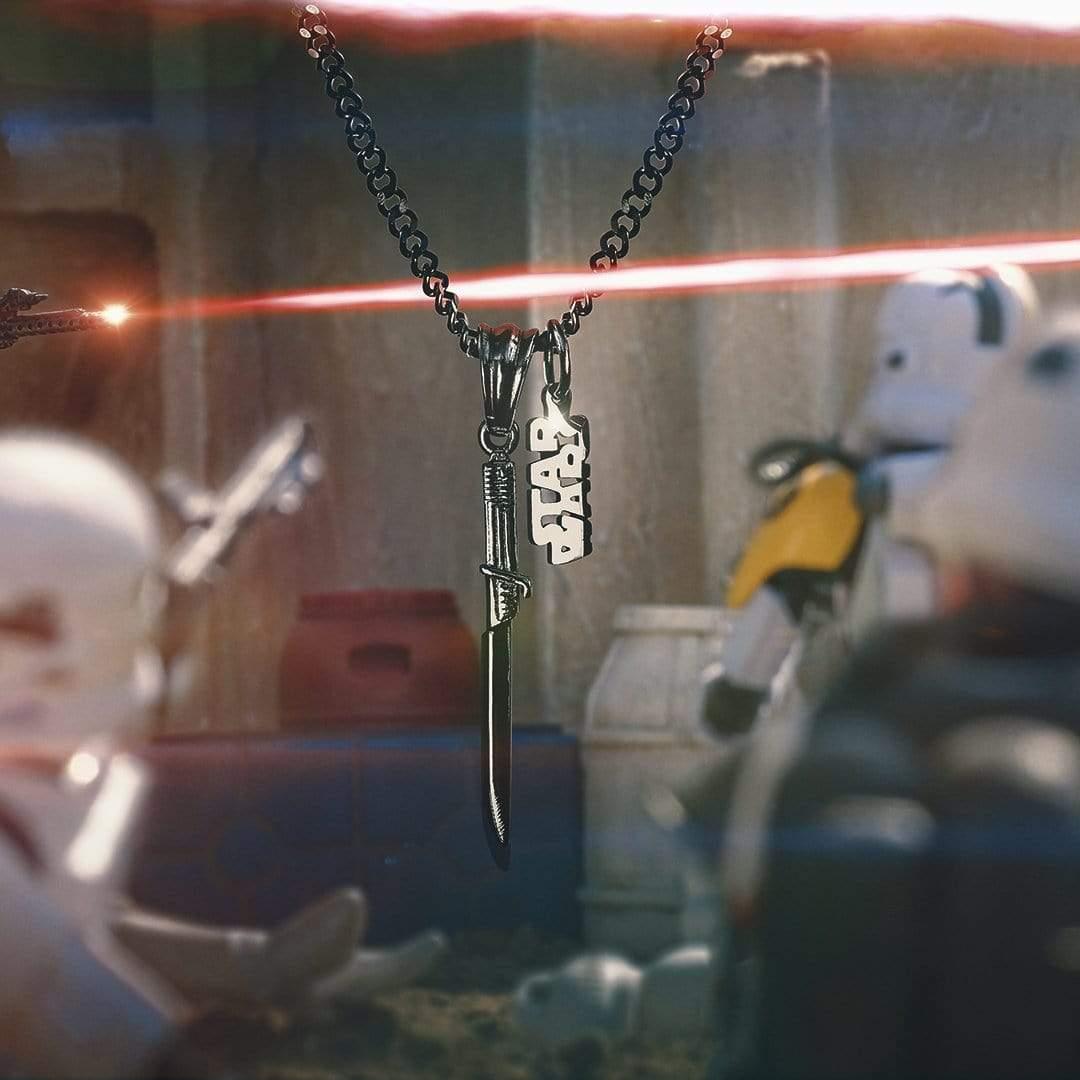 The Mandalorian™ By Star Wars Stainless Steel Darksaber Sword Necklace - Lovez Aqua© - 