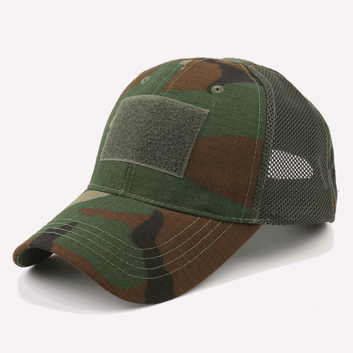 Unisex Military-Style Tactical Patch Hat With Adjustable Strap - Lovez Aqua© - cap, hat, men's hats, women's hats, women's military hats