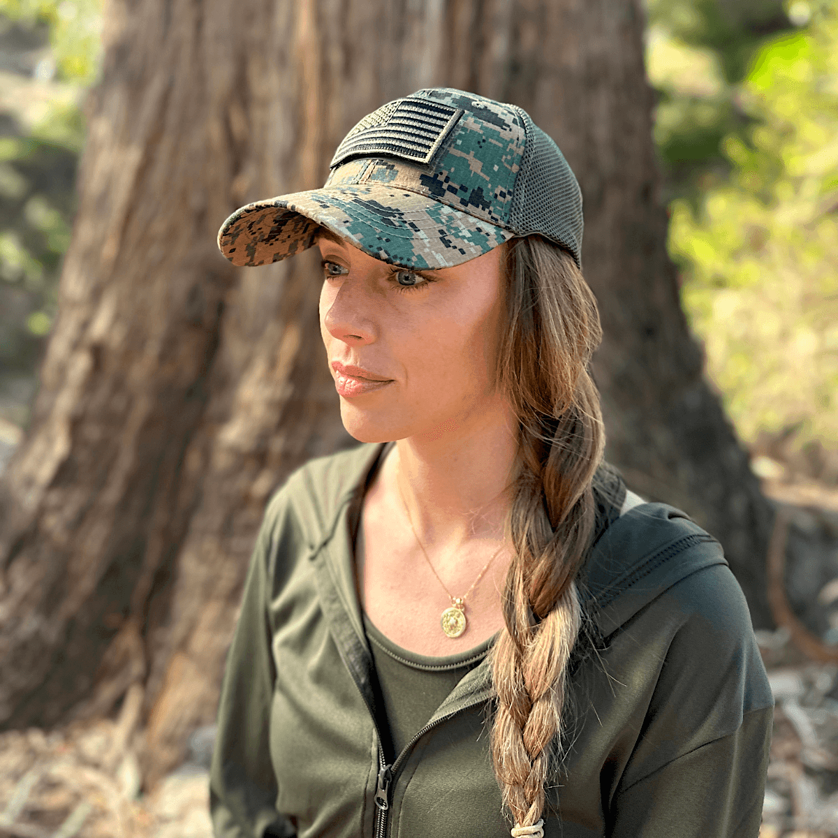 Unisex Military-Style Tactical Patch Hat With Adjustable Strap - Lovez Aqua© - cap, hat, men's hats, women's hats, women's military hats