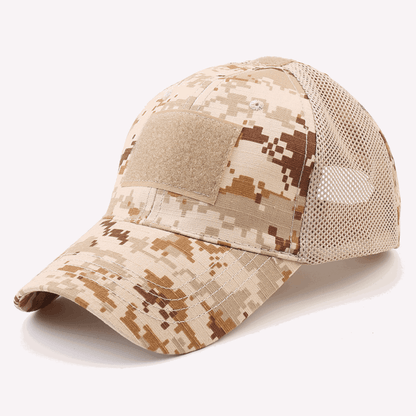 Unisex Military-Style Tactical Patch Hat With Adjustable Strap - Lovez Aqua© - cap, hat, men's hats, women's hats, women's military hats