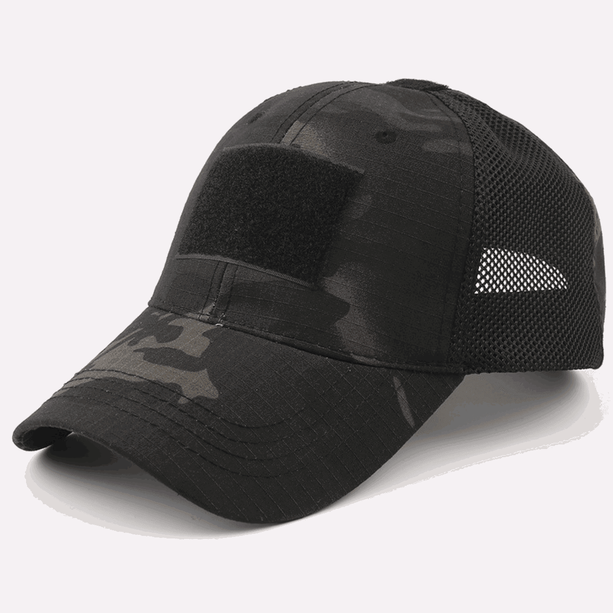 Unisex Military-Style Tactical Patch Hat With Adjustable Strap - Lovez Aqua© - cap, hat, men's hats, women's hats, women's military hats