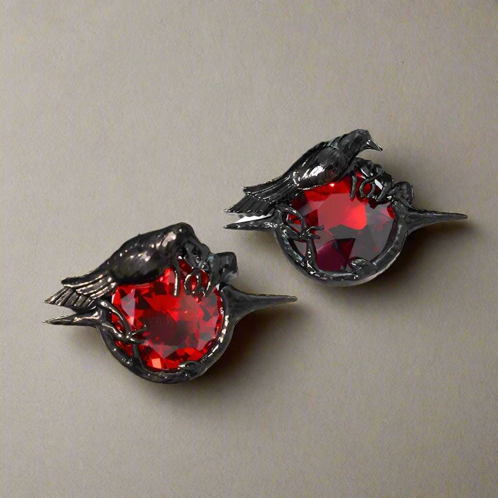 Love and Deepspace Sylus Red Mephisto Crow Brooch Inspired Enamel Brooch - 80d3e6-0e.myshopify.com - -  