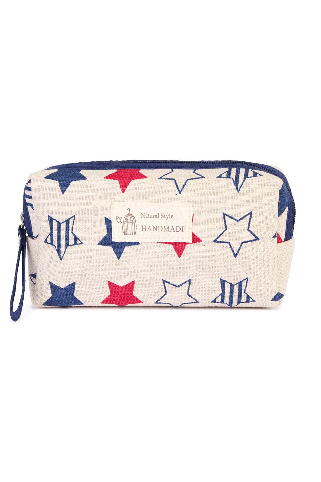 Red, White & Blue USA Patriotic Stars Cosmetic Pouch