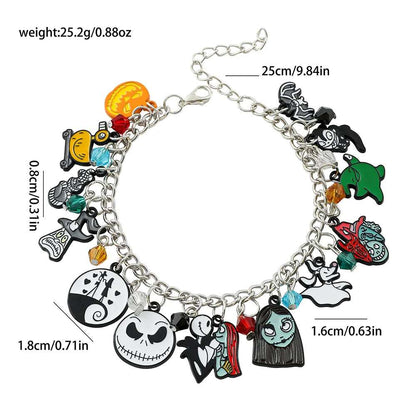 Disney's The Nightmare Before Christmas Character Charm Pendant Bracelet - 80d3e6-0e.myshopify.com - -  