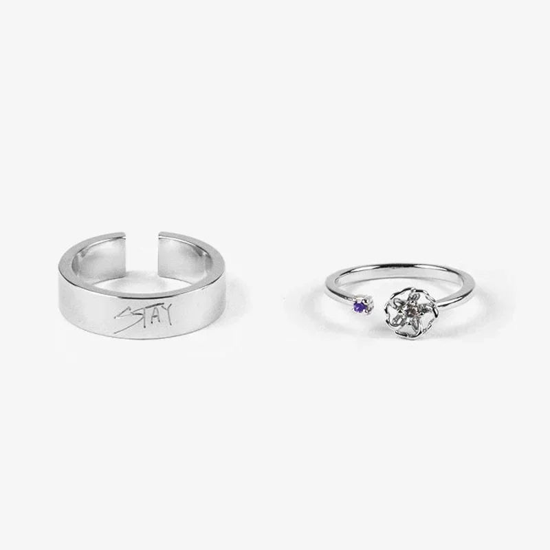 Stray Kids K-Pop Boyband Silver World Tour Rings - Lovez Aqua© - 