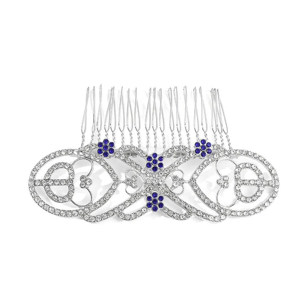 The Twilight Saga Bella Swan Diamond & Sapphire Embellished Wedding Hair Comb - Lovez Aqua© - 