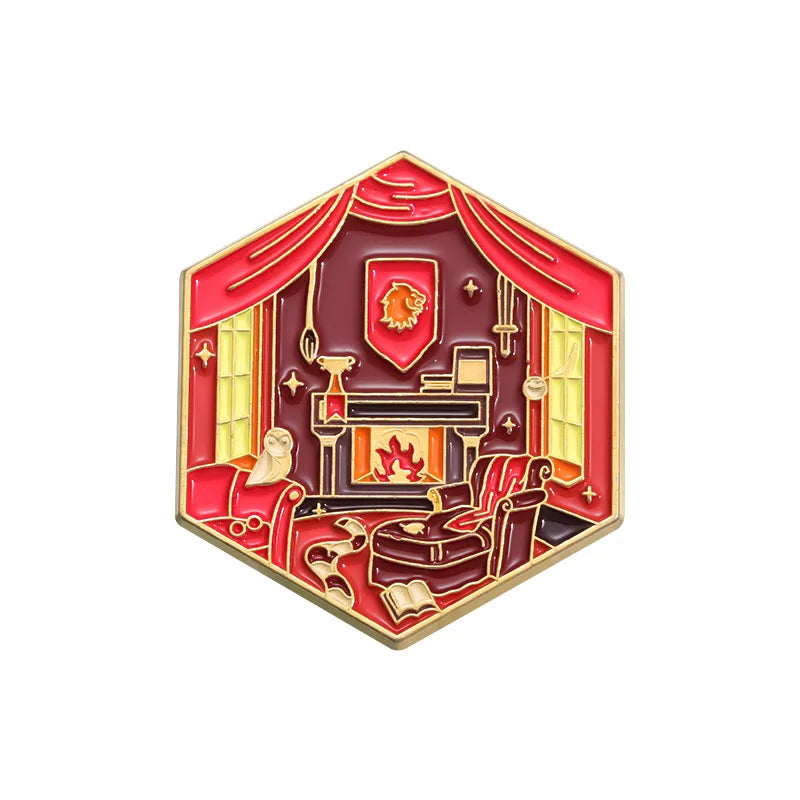 Harry Potter Hogwarts House Common Room Lapel Brooch - 80d3e6-0e.myshopify.com - Gryffindor -  Gryffindor