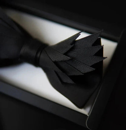 Black Unique Swan Feathered Luxurious Men's Bow Tie