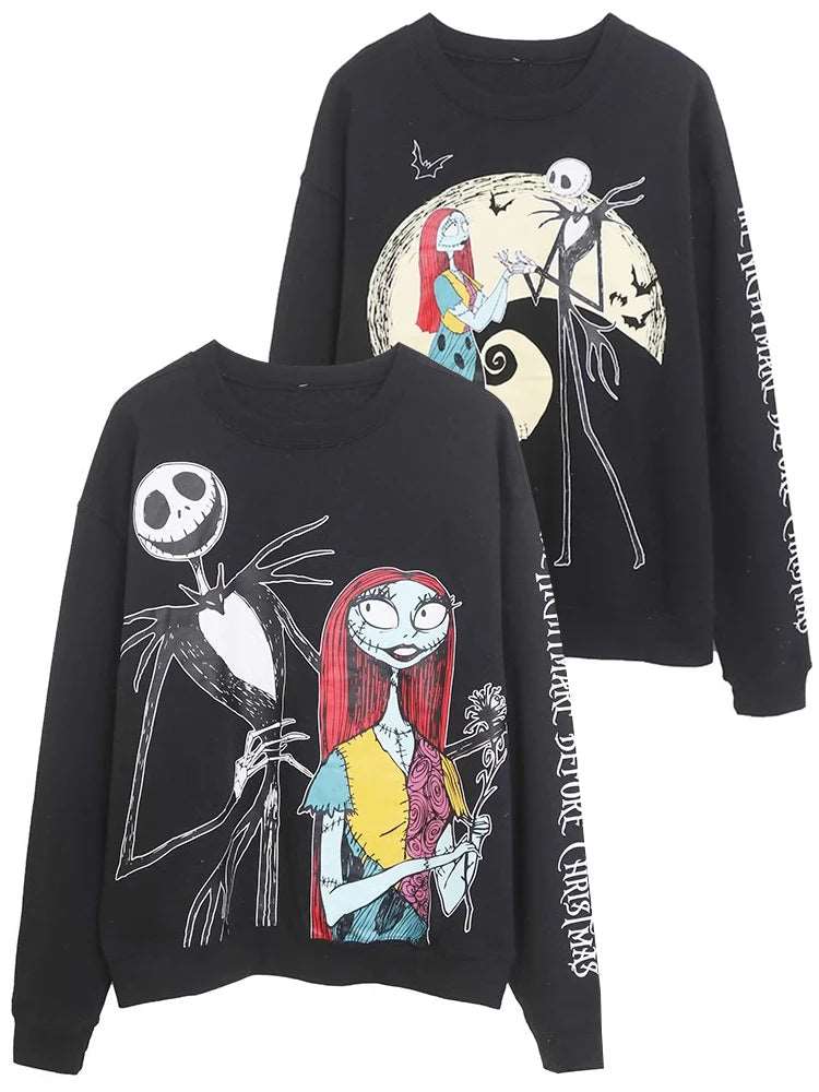 Disney's Nightmare Before Christmas Jack Skellington & Sally Women's Sweatshirt - 80d3e6-0e.myshopify.com - -  