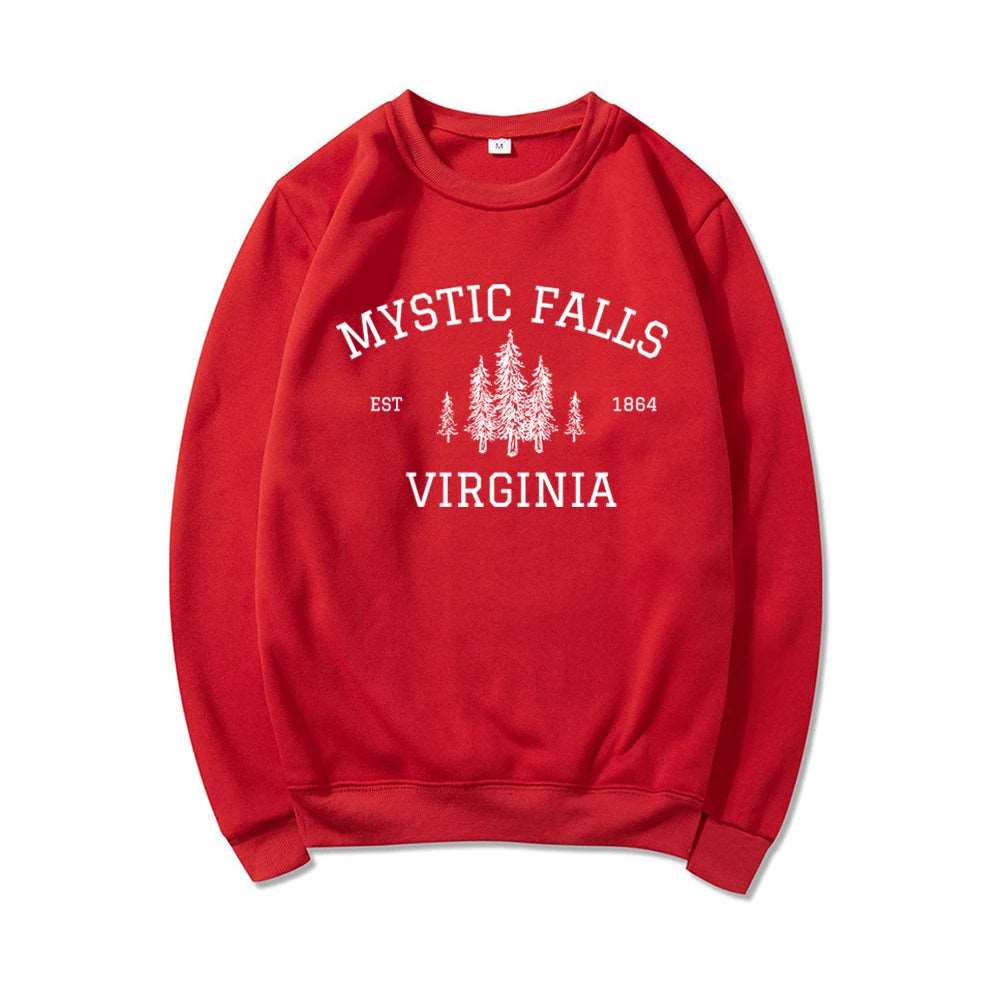 "Mystic Falls Virginia Est 1864" Vampire Diaries Unisex Pullover Sweatshirt - Lovez Aqua© - 