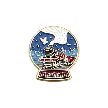 Harry Potter Night Hogwarts Castle & Hogwarts Express Train Lapel Brooch - 80d3e6-0e.myshopify.com - Hogwarts Express -  Hogwarts Express