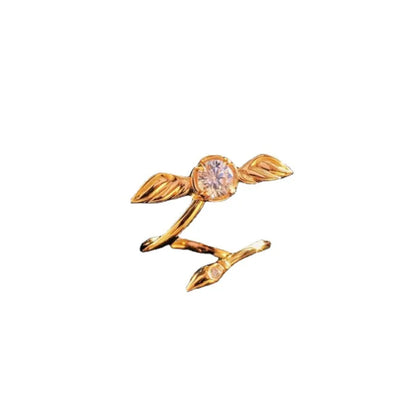 Harry Potter Quidditch Golden Snitch Rotatable Women's Ring with Rhinestone