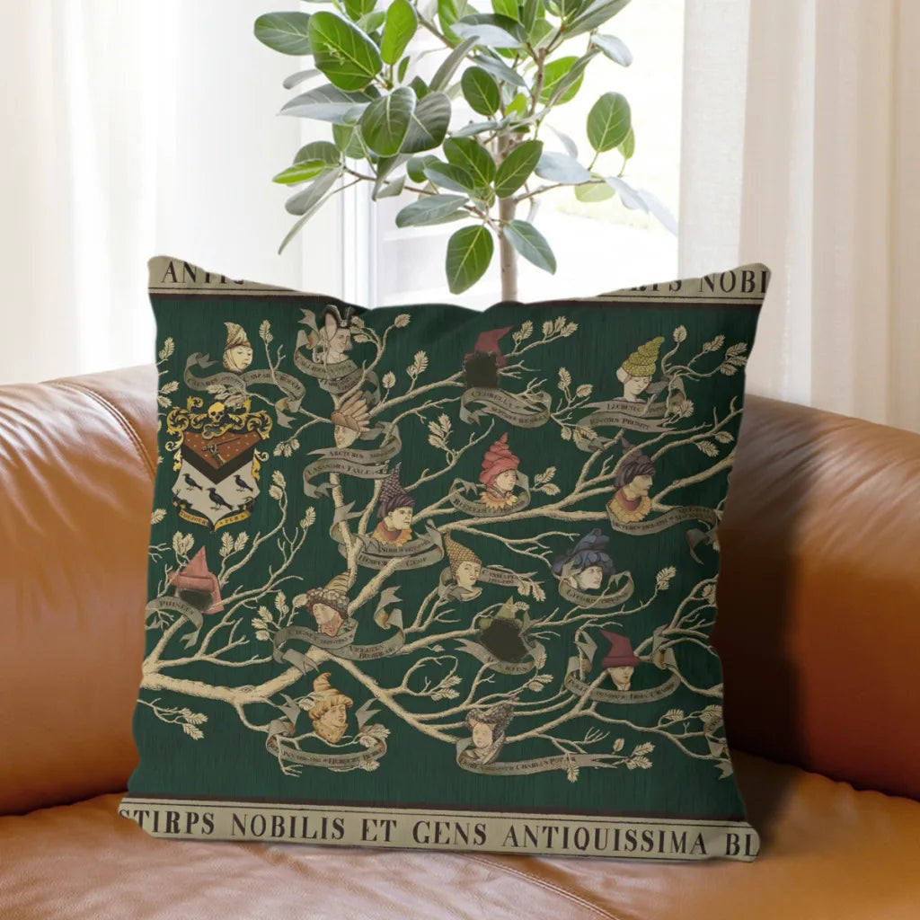 MinaLima Inspired Harry Potter Black Family Tree Tapestry Cushion Cover