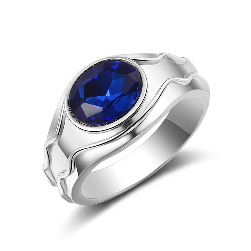 Lord of the Rings Lord Elrond's Vilya Ring of Air Sapphire Stone Ring - 80d3e6-0e.myshopify.com - Silver / 7 -  Silver