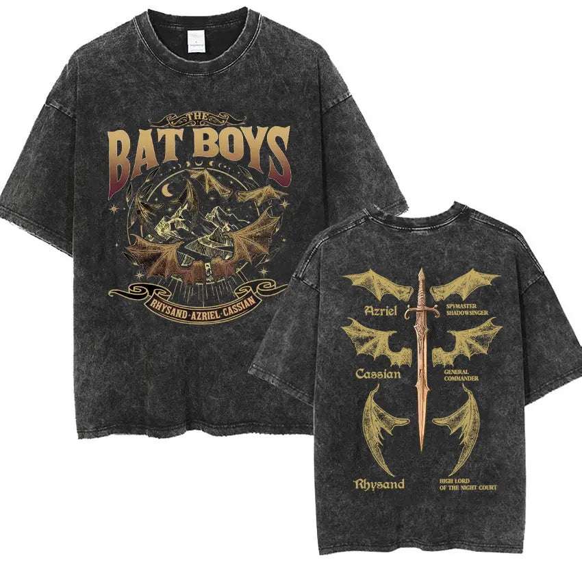 The Bat Boys Rhysand, Azriel & Cassian ACOTAR Wingspan Distressed Unisex T-Shirt - 80d3e6-0e.myshopify.com - 8 / XL -  8