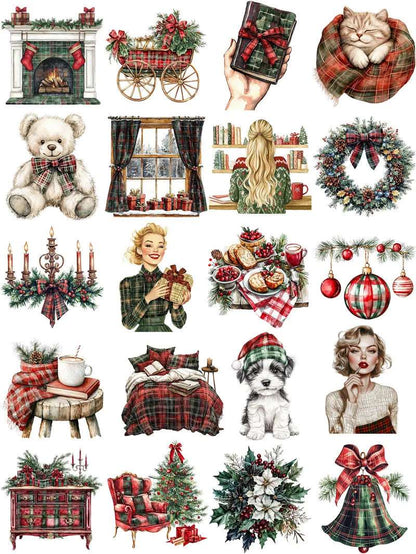 Christmas Red & Green Plaid Women Cozy Festive Season Stickers (20 Pieces) - 80d3e6-0e.myshopify.com - 1 -  1