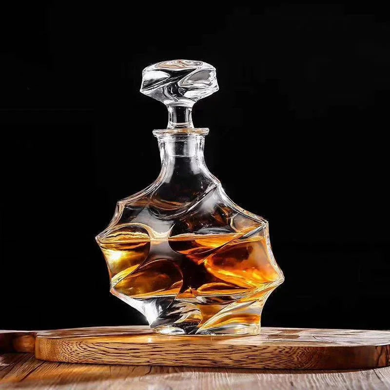 Abstract Geometrical Crystal Glass Whiskey Decanter (150-800ml)