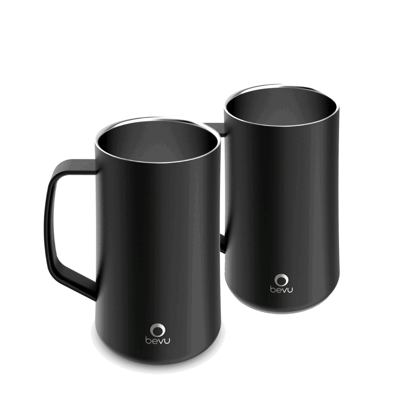 Black Stainless Steel 28oz Double Vacuum-Insulated Beer Mug (2 Pack)