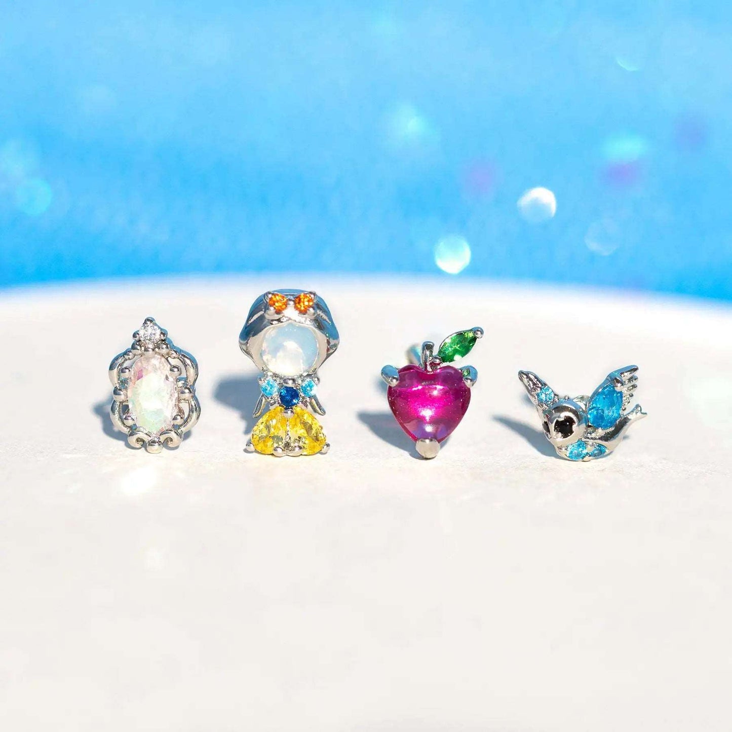 Disney Princesses & Animal Friends Cubic Zircon Women's Stud Earrings (4pcs) - 80d3e6-0e.myshopify.com - 10 -  10