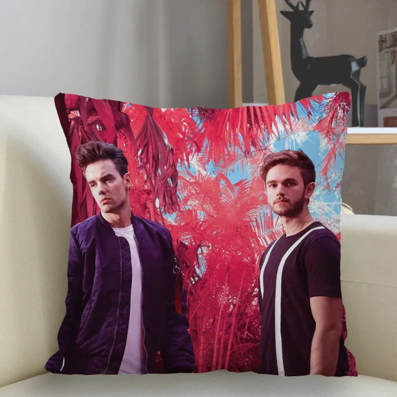 Liam Payne Singer Square Cushion Cover Zipper Pillowcase - Lovez Aqua© - cushion, one direction, pillow