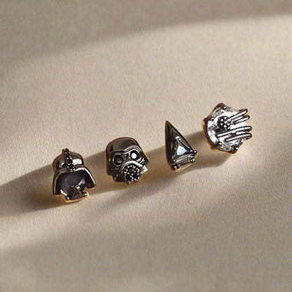 Disney's Star Wars Black & Silver Dark Side Villain's Women's Stud Earrings