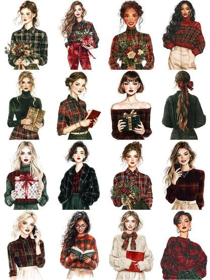 Christmas Red & Green Plaid Women Cozy Festive Season Stickers (20 Pieces) - 80d3e6-0e.myshopify.com - 2 -  2