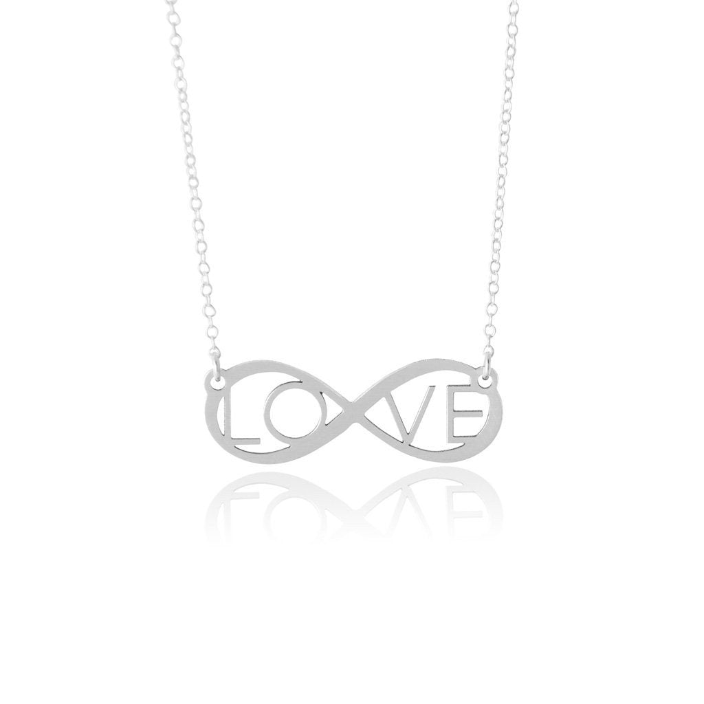 Women's 925 Sterling Silver Eternal Love Infinity Necklace