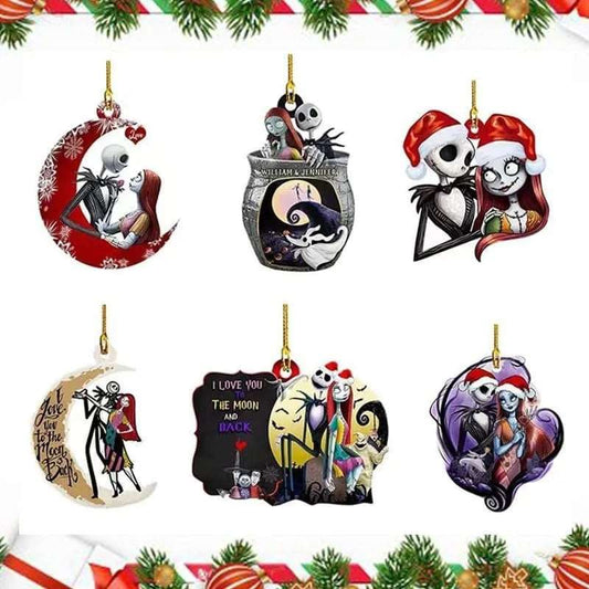 Disney's Nightmare Before Christmas Jack & Sally 2D Christmas Tree Decorations