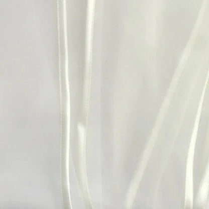 White Ribbon Edge Two Layer Cathedral Length Soft Italian Tulle Wedding Veil