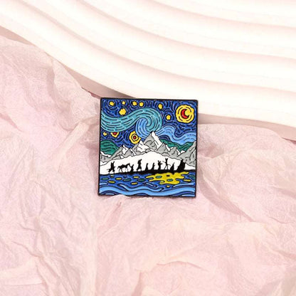 Lord of the Rings & The Hobbit Van Gogh Starry Sky Style Lapel Brooch - 80d3e6-0e.myshopify.com - -  