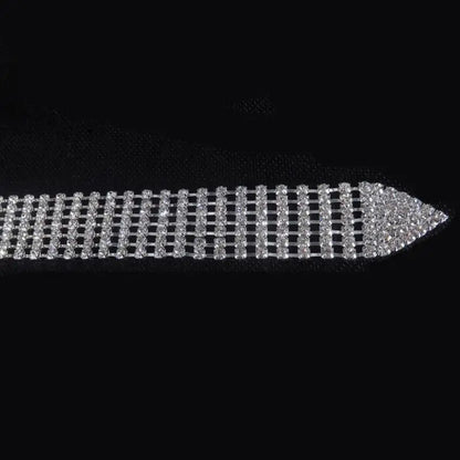 Women's Luxury Rhinestone Diamond Collar Necktie Necklace