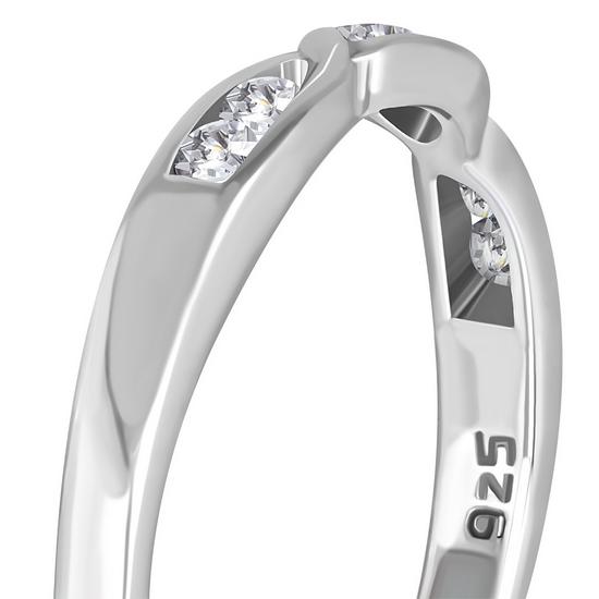 S925 Sterling Silver & Intwined Cubic Zirconia Women's Ring