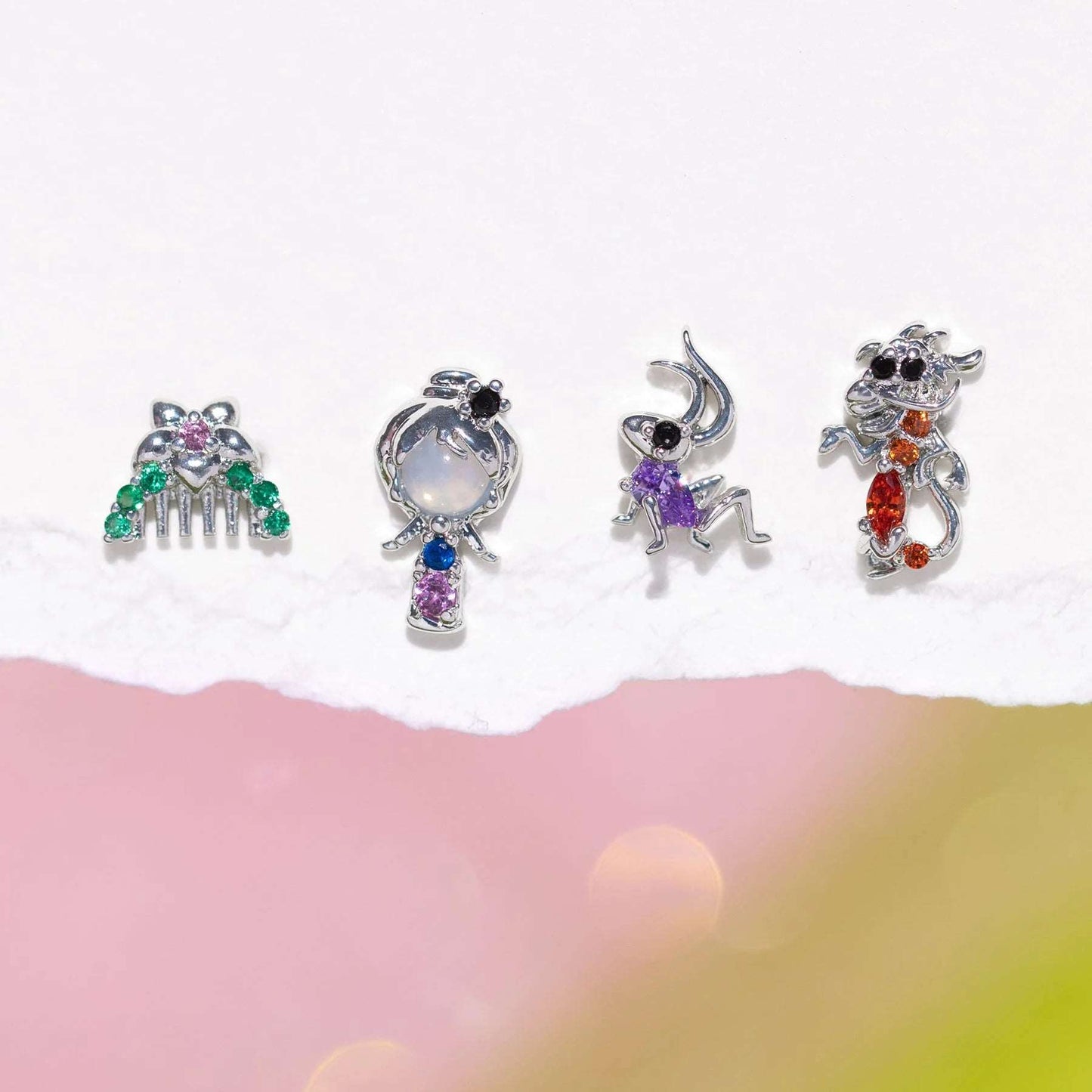 Disney Princesses & Animal Friends Cubic Zircon Women's Stud Earrings (4pcs) - 80d3e6-0e.myshopify.com - 4 -  4