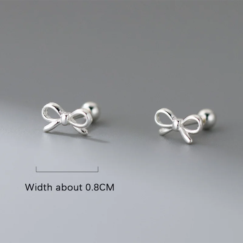 925 Sterling Silver Gold-Plated Festive Bow Push Back Stud Earrings - Lovez Aqua© - 