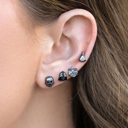 Disney's Star Wars Black & Silver Dark Side Villain's Women's Stud Earrings