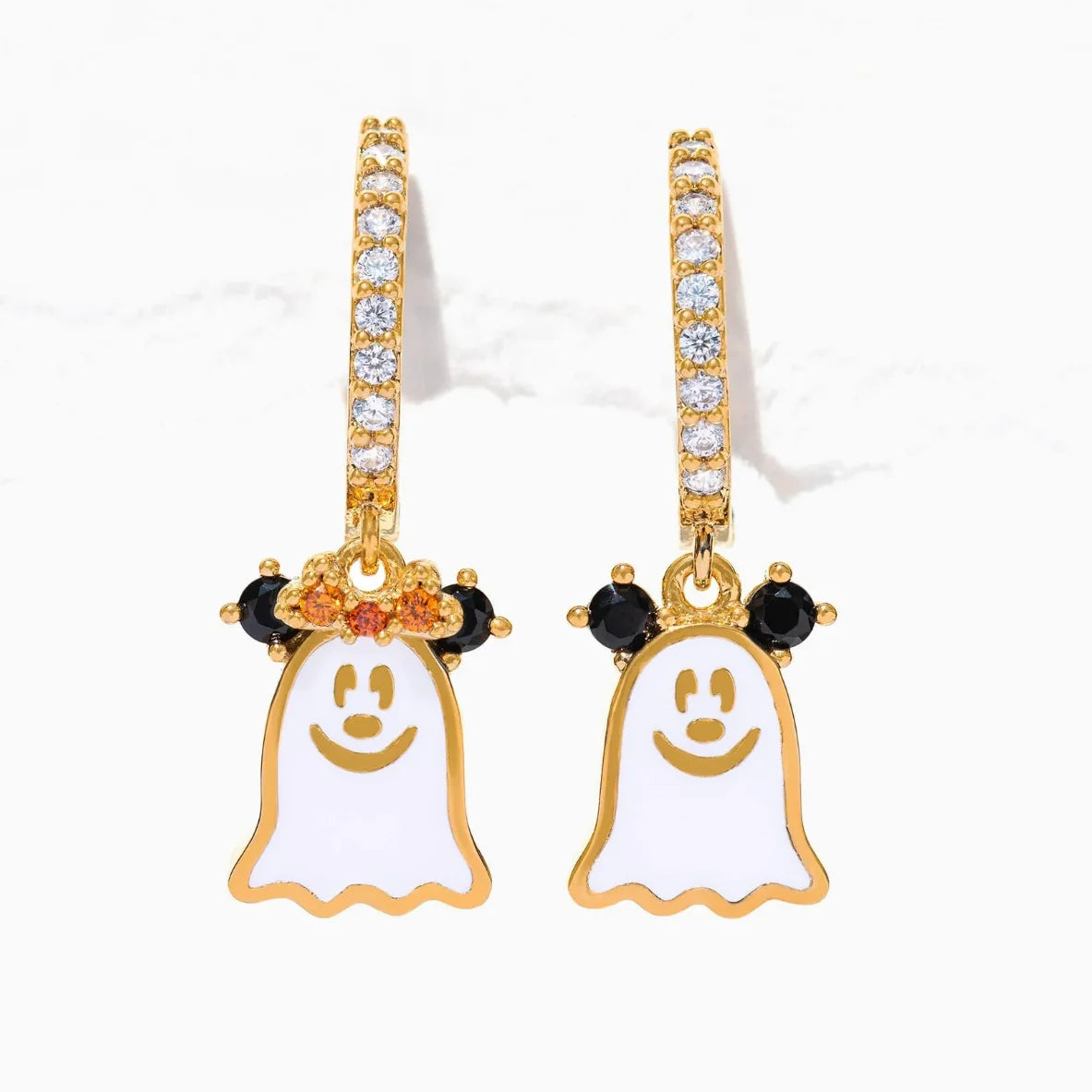 Disney's Mickey & Minnie Mouse & Friends Zircon Halloween Stud Earrings - 80d3e6-0e.myshopify.com - Gold 1 -  Gold 1