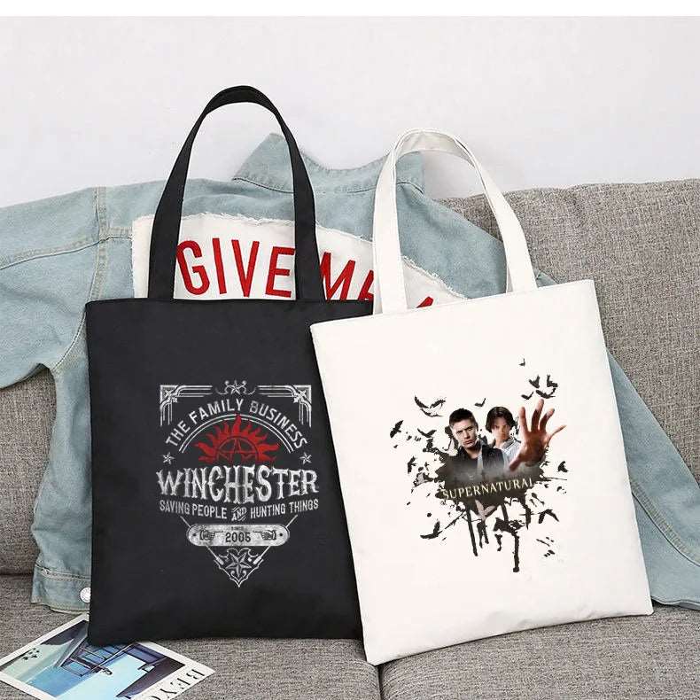 Supernatural Winchester Brothers Canvas Tote Bag - 80d3e6-0e.myshopify.com - -  