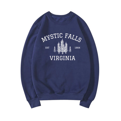 "Mystic Falls Virginia Est 1864" Vampire Diaries Unisex Pullover Sweatshirt - Lovez Aqua© - 