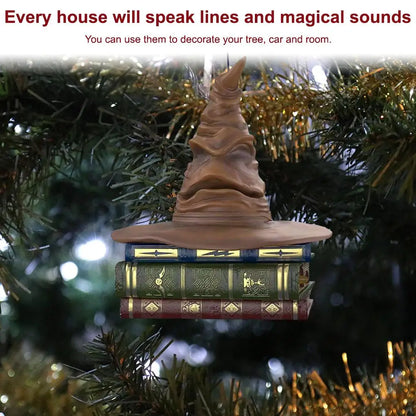 Harry Potter Hogwarts Sorting Hat & Books Christmas Tree Ornament