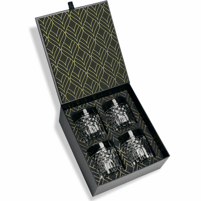 The Privilege Collection Prestige Crystal Whiskey Glasses Gift Set (4 Pack)