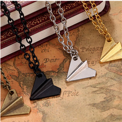 Harry Styles Replica Paper Airplane Gold/Silver Pendant Necklace - Lovez Aqua© - one direction