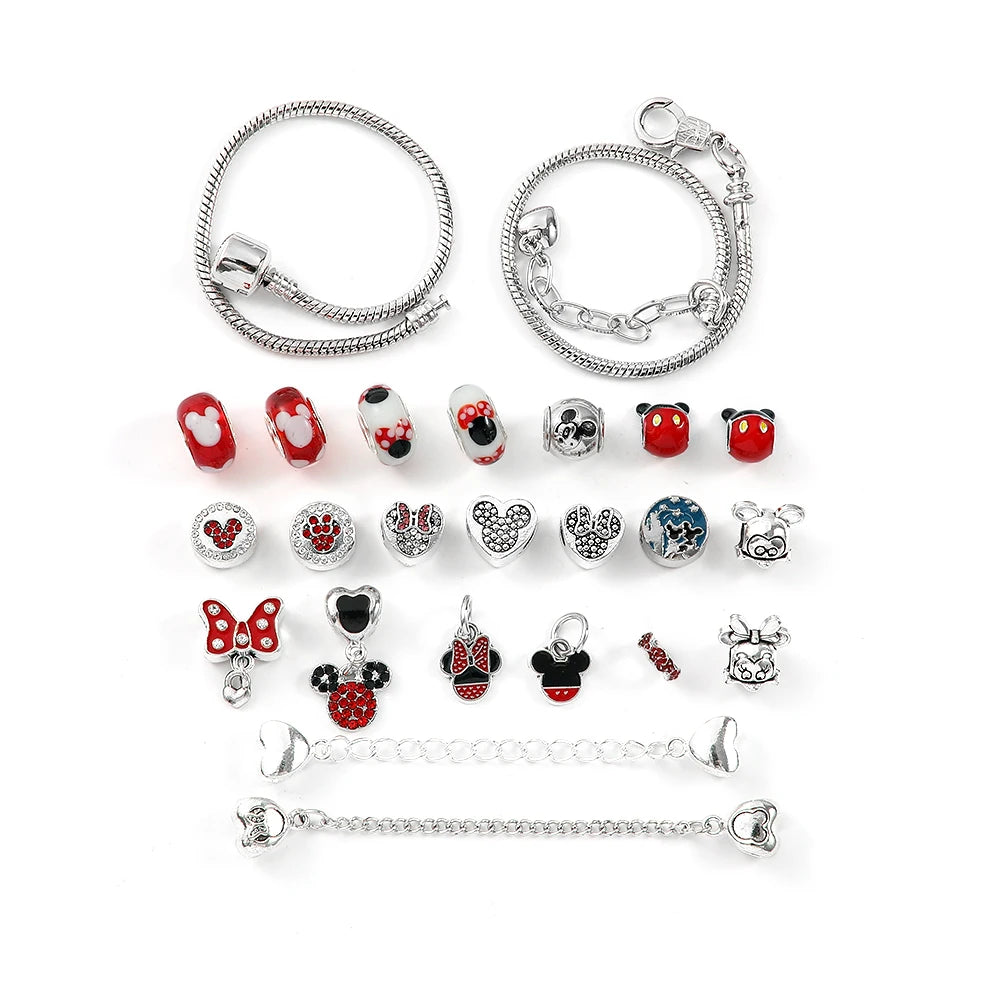 Disney's Mickey & Minnie Mouse DIY Beaded Jewelry Set Christmas Advent Calendar - Lovez Aqua© - 