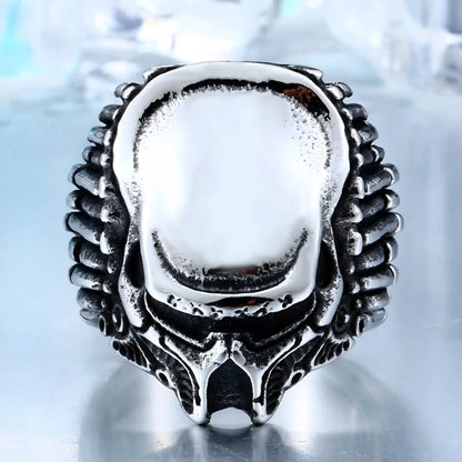 Alien vs Predator Movie Stainless Titanium Steel Men's Punk Rock Rings - Lovez Aqua© - 